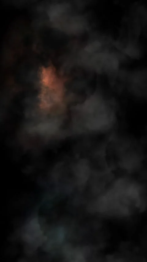 Vertical Turbulent Clouds with Blue and Orange Lightning 4K Loop Stock Footage 268648323