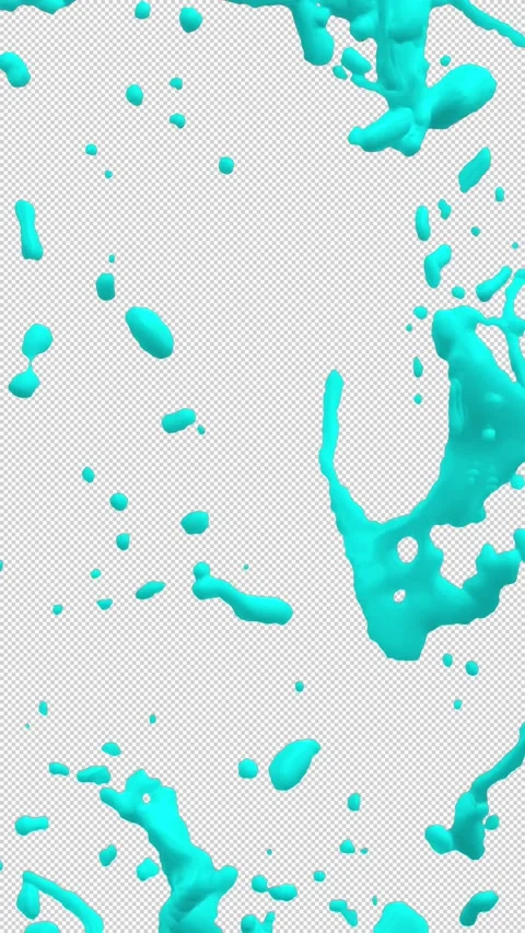 Vertical Turqoise  Splash Full Frame Transition Stock Footage 283529625