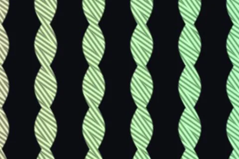 Vertical twisted ribbons repeat across a dark background with pastel green and Stock Illustration