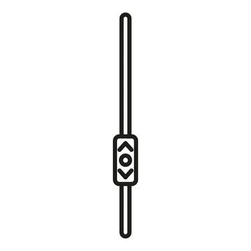 Vertical ui scrollbar line art icon design Illustrazione stock