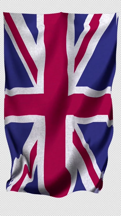 Vertical  UK Flag Stock Footage 340542749