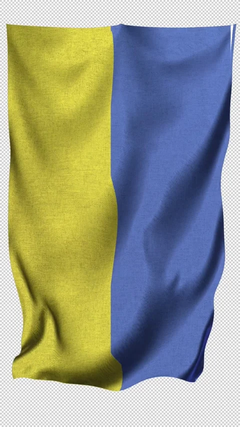 Vertical  Ukraine Flag Stock Footage 340385589
