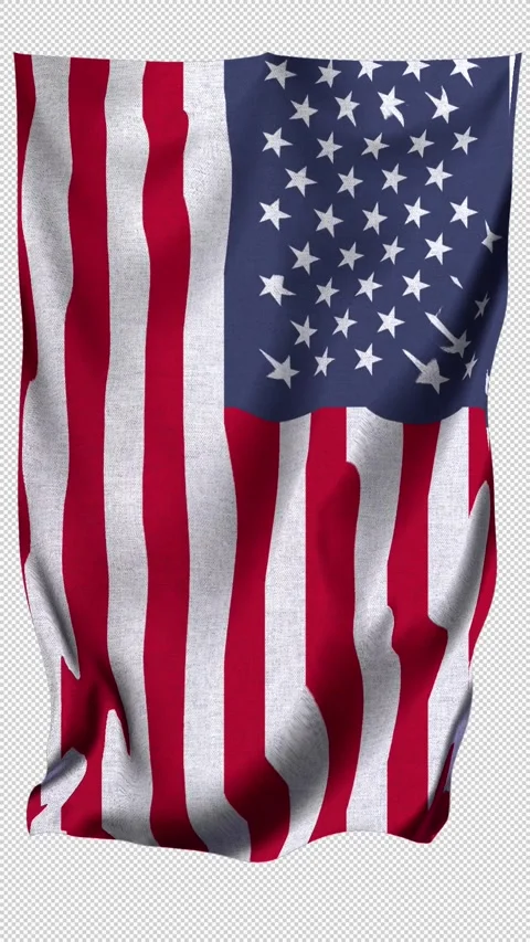 Vertical USA Flag Stock Footage 340144601