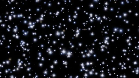 Vertical VDO loop falling white blue stars optical flares Stock Footage 265008602