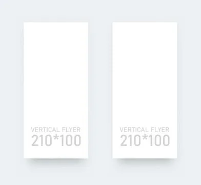 Vertical vector blank flyer 210 100 vertical form vector illustration. White Illustrazione stock