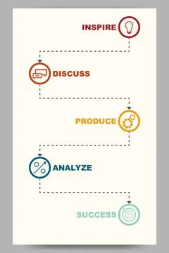 Vertical vector marketing infographic template with 5 options Stock Illustration