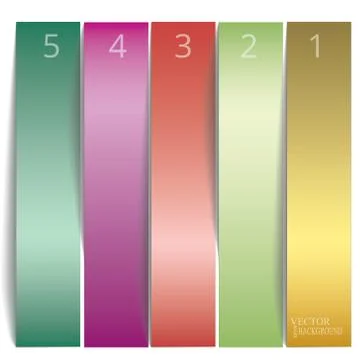 Vertical Vector Sample stickers for various banner design options 스톡 일러스트