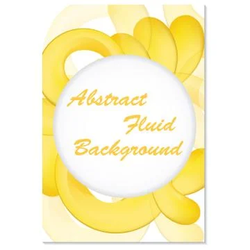 Vertical vector yellow flyer with place for text in the form of a round white Stock Illustration