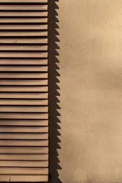 Vertical ventilation grille and plaster facade detail Stock Photos