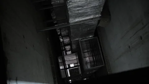Vertical Ventilation Shaft Inside Unfinished Building Stock Footage 327871350