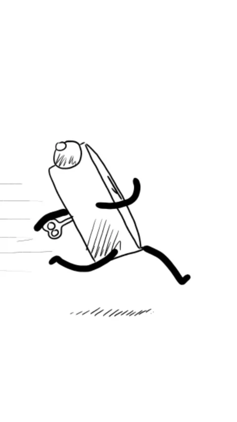 Vertical video - 2d hand drawn animation  - Fast running clock 動画素材 232152834