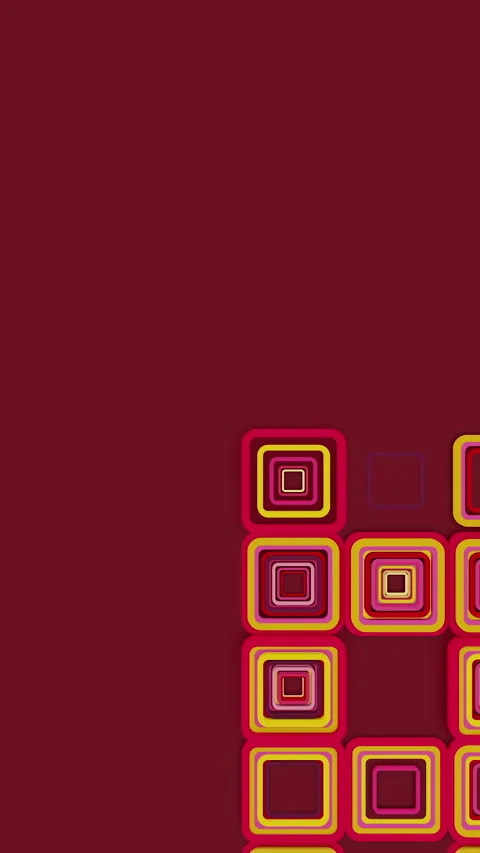 Vertical video, 3D Model geometric, Motion boxes, pink, red and yellow Stock Footage 239746202
