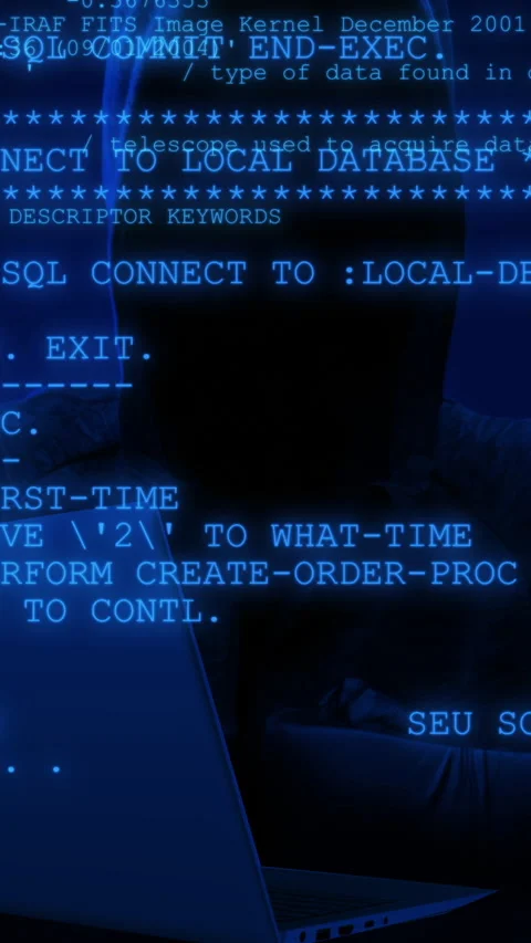 Vertical video 4K animation - Hacker code running down a computer screen te.. Stock Footage 232380132