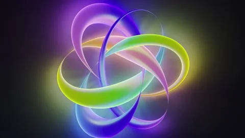 Vertical Video Abstract Animation With Rotation Colorful Lights Stock Footage 165378880