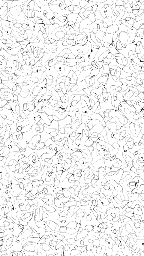 Vertical Video Of Abstract Black Doodle Lines Stock Footage 345372807