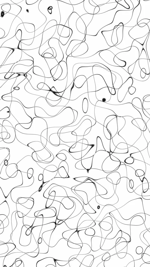 Vertical Video Of Abstract Black Sketch Lines Stock Footage 345372832