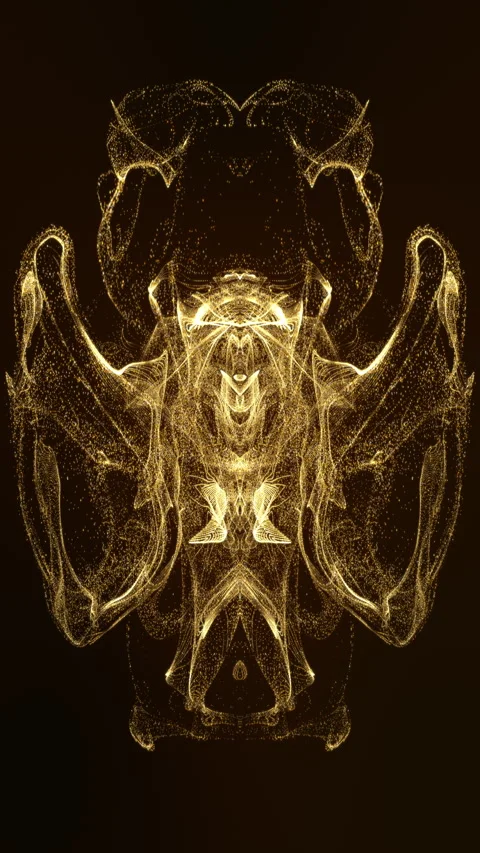 VERTICAL VIDEO, Abstract gold particles moving background. Stock Footage 251406958