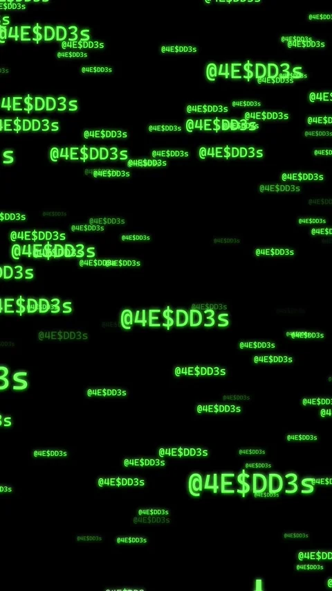 Vertical Video Abstract Green Digital Code Moving Forward Tech Background Stock Footage 331366358