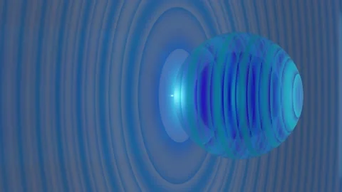 Vertical Video Abstract Minimal Background With Gradient Striped Sphere Stock Footage 170109780