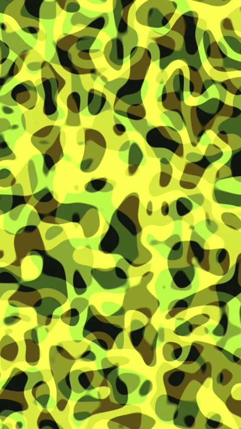 Vertical Video Of Abstract Yellow Camouflage Pattern Stock Footage 345372743