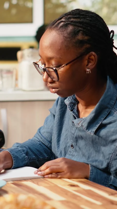 Vertical Video AI-powered software, remote worker with laptop, artificial Stock Footage 344530798