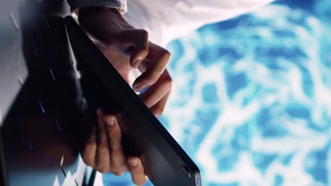 Vertical video AI programmer runs code in data center Stock Footage 250361561