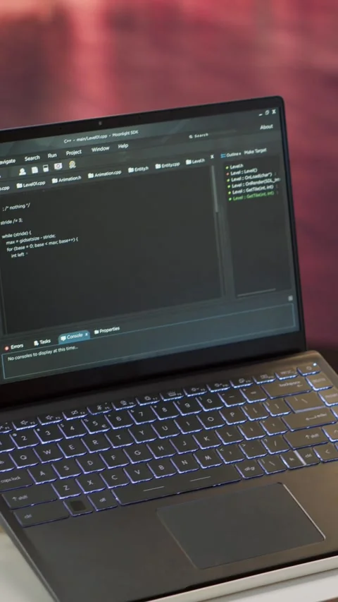Vertical Video AI software developer creating an algorithm for deep learning and Stock Footage 278292568