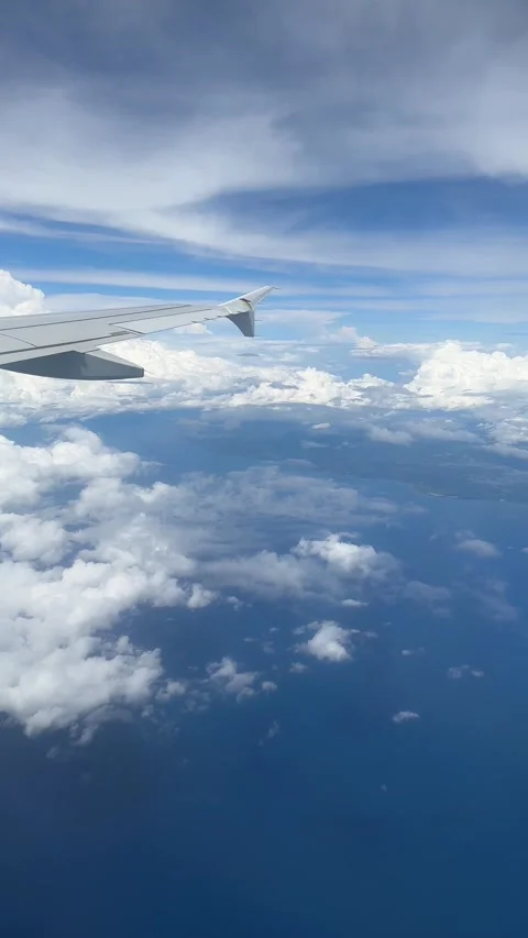 Vertical video - Airplane Window View Video Stock-Footage 280466970