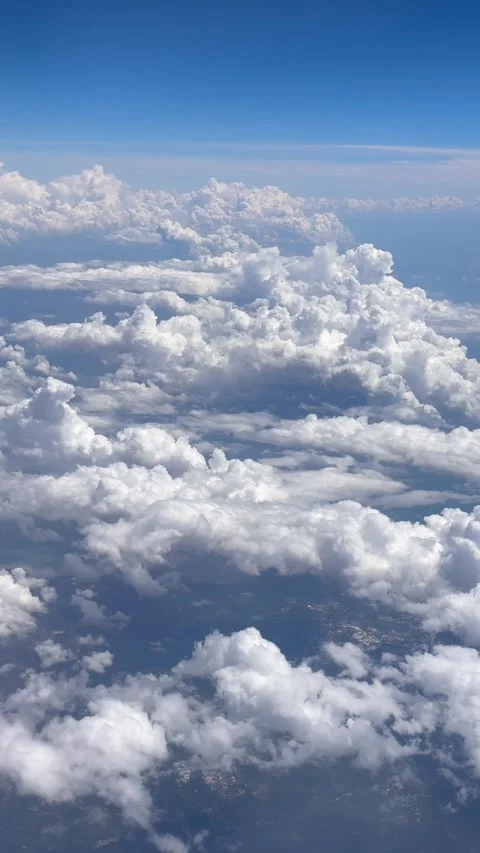 Vertical video - Airplane Window View Video stock 341599849