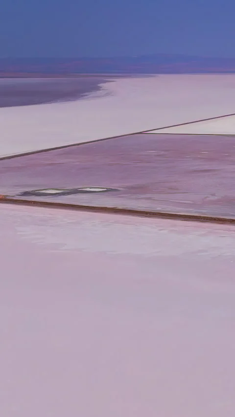 Vertical video. Aksaray, Turkey. Tuz Golu, one of the world's largest Stock Footage 339765497
