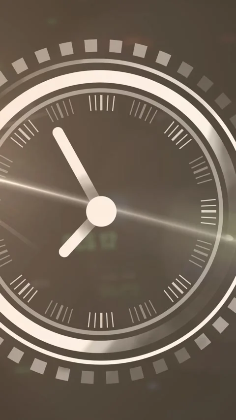 Vertical video: Analog dial reacting to flare, flattening, rotating, pulsing, Stock Footage 334771031