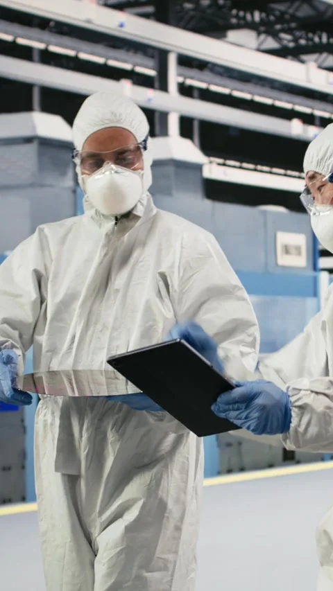 Vertical video Analyzing electronic component, semiconductor and multiracial Stock Footage 333615461