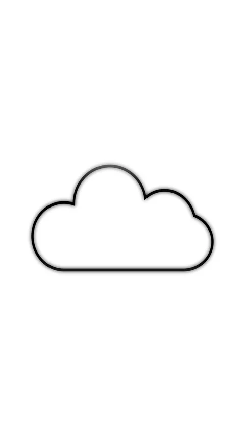 Vertical video animated cloud icon minimalist style clean digital art perfe.. Stock Footage 317775750