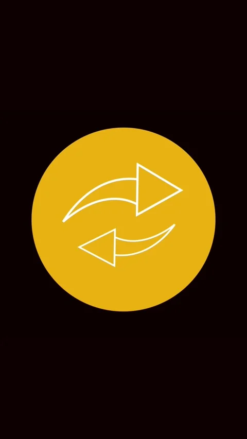 Vertical video animated golden circle abstract arrows looping seamless moti.. Stock Footage 321630027