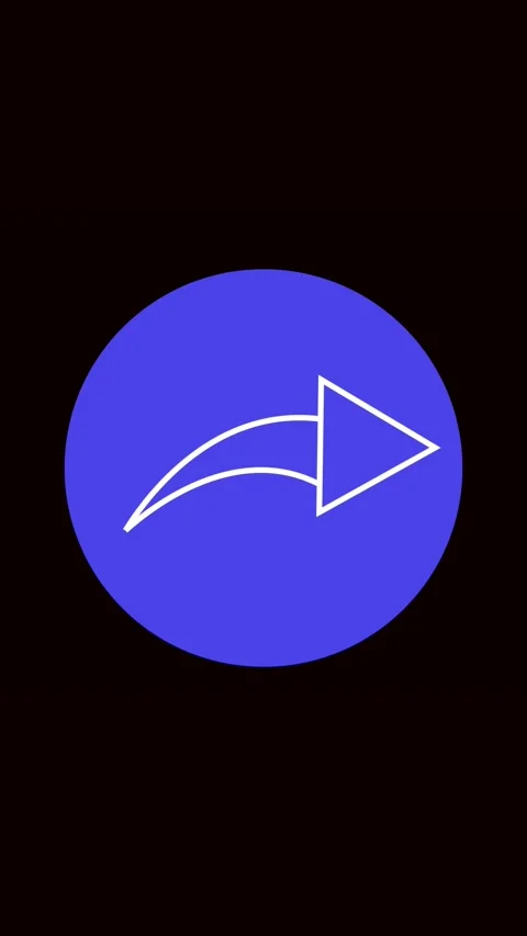 Vertical video animated share now button blue circle arrow social media net.. Stock Footage 321630026