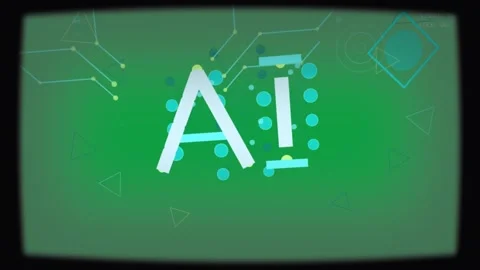 Vertical video: Animating AI logo dots filling nodes forming and lines glowing Stock Footage 333972059