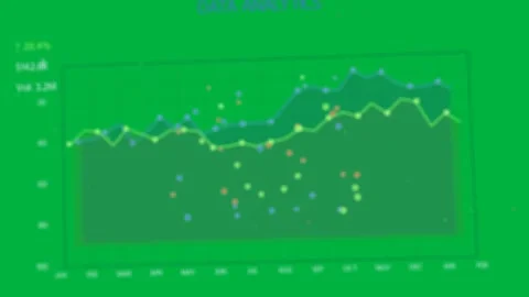Vertical video: Animating chart on start, evolving on transparent bg, blue area Stock Footage 334118486