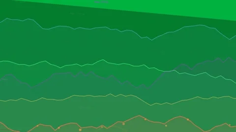 Vertical video: Animating stacked chart on load, colored bands rising to show Stock Footage 333907411
