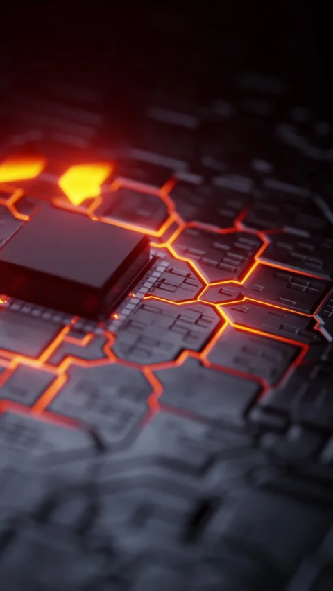 Vertical video animation - Advanced Technology Concept Visualization. Circu.. Stock Footage 232768239