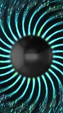 Vertical video Animation of artificial intelligence eye. Abstract digital a.. Foto stock
