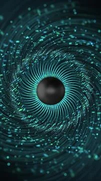 Vertical video Animation of artificial intelligence eye. Abstract digital a.. 库存照片