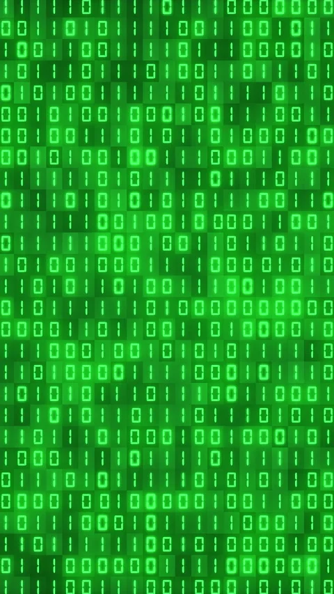 Vertical video animation of a binary code in green. Stock Footage 241305706