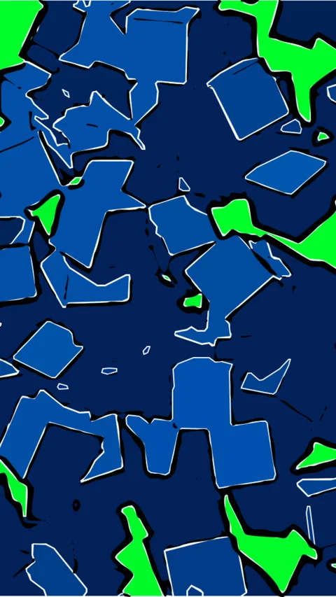 Vertical video - animation in comic style of Cubes and Spheres Falling on a.. Stock-Footage 234813178