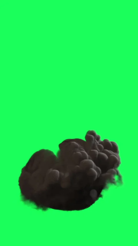 Vertical video animation of  Fire Ball Explosion on green screen Video stock 232658089