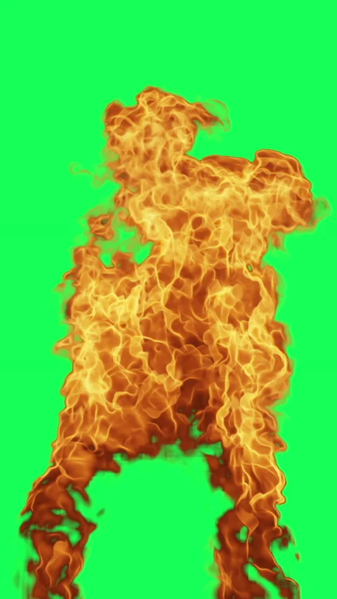 Vertical video - animation of Fire Ball Explosion on green screen. Video stock 233253854