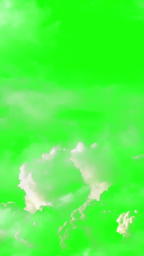 Vertical video animation - Flying Through The Clouds On The Green Screen Ba.. Stock Footage 224032909