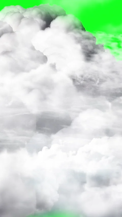 Vertical video animation - Flying Through The Clouds On The Green Screen Ba.. Stock Footage 266918895