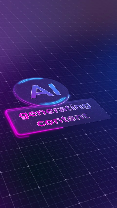 Vertical video animation of a generative AI user interface. Stock Footage 333125154