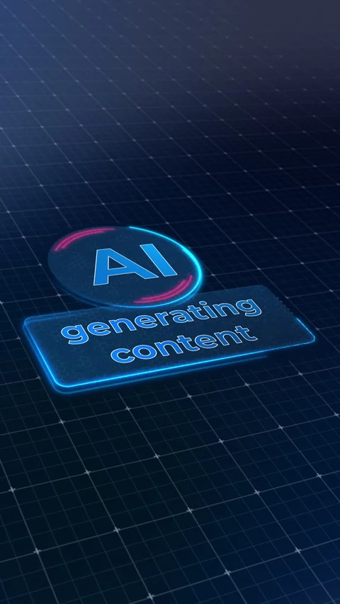 Vertical video animation of a generative AI user interface. Stock Footage 333125184