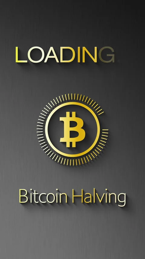 Vertical video animation of a loading bar for Bitcoin halving 2024. Stock Footage 270047798